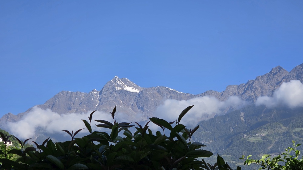 Sicht auf die Berge Merans
