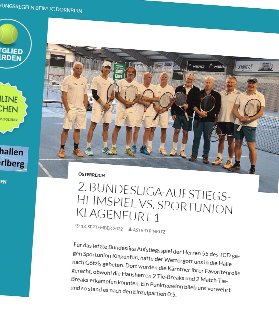 TC Dornbirn Webseite