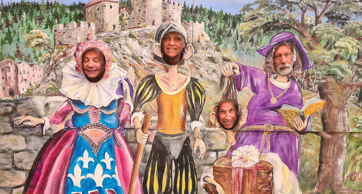 Gute Laune und Spa� bei der Heimfahrt der Herren 55 des TCD