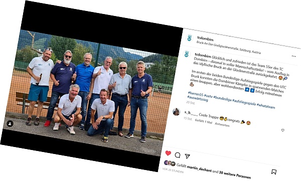 Der TC Dornbirn Instagram-Eintrag