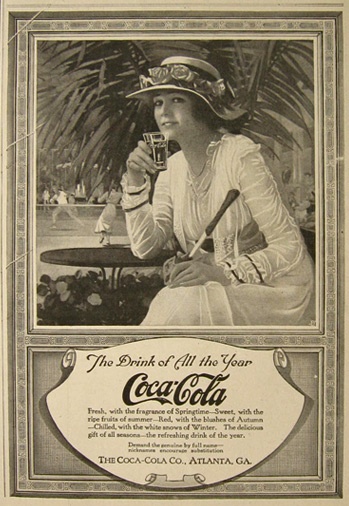 Coca Cola - Vintage Werbung mit Tennis