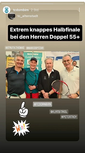 Semifinale - LM 2023 - Herren 55 Doppel Bitriol/Troy vs. Struth/Spitzar